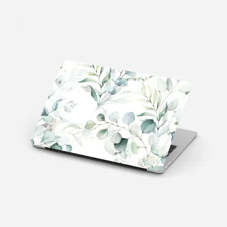 Laptop-Aufkleber aquarell eukalyptus blättermuster – Wallnifity®