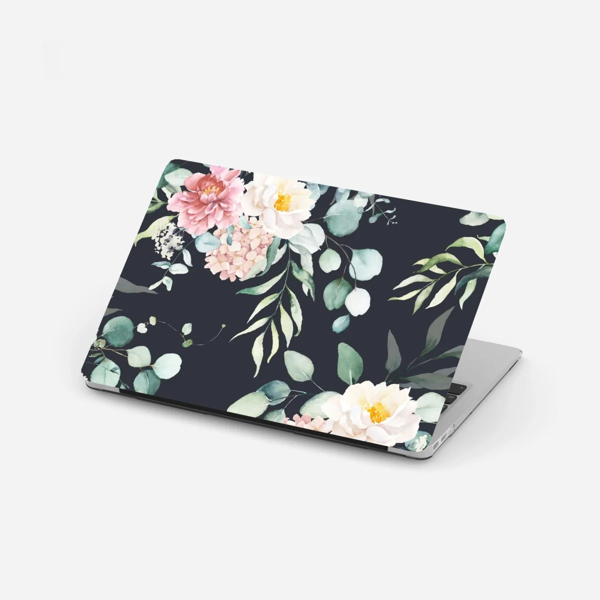 Laptop-Aufkleber elegantes aquarell-blumenmuster auf dunklem hintergrund – Wallnifity® Laptop-Aufkleber elegantes aquarell-blumenmuster auf dunklem hintergrund – Wallnifity®