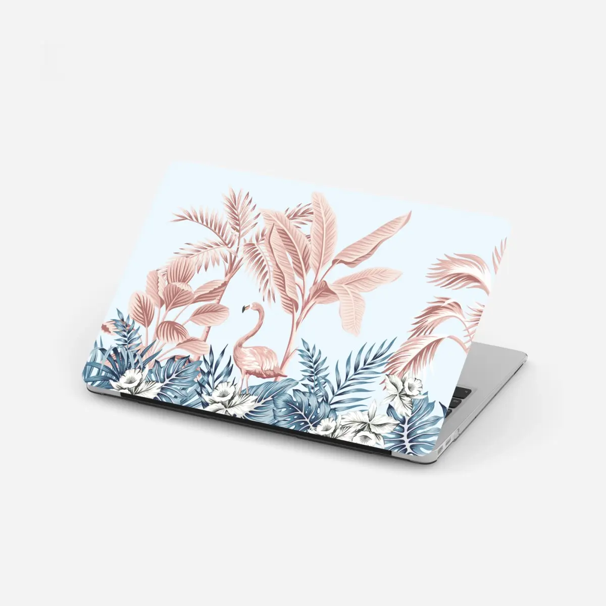 Laptop-Aufkleber pastell tropischer flamingo garten – Wallnifity®