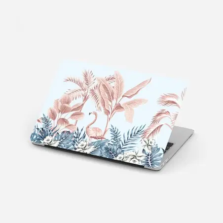 Laptop-Aufkleber pastell tropischer flamingo garten – Wallnifity®