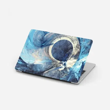Laptop-Aufkleber blauer fraktalwirbel – Wallnifity®