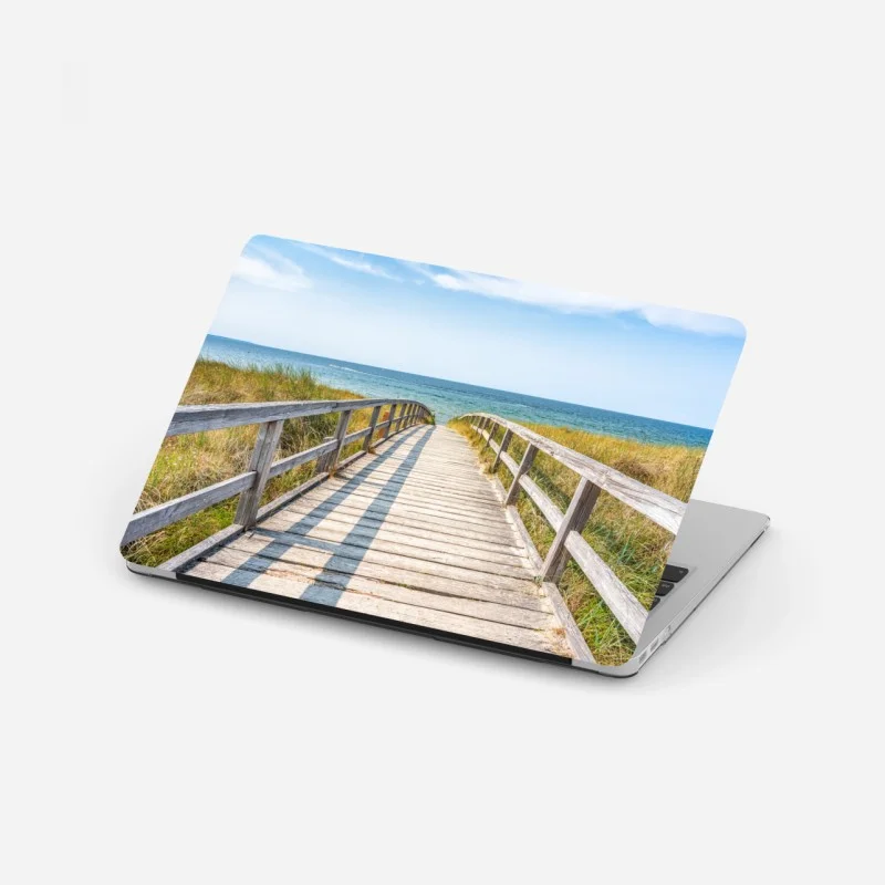 Laptop-Aufkleber steg zum meer