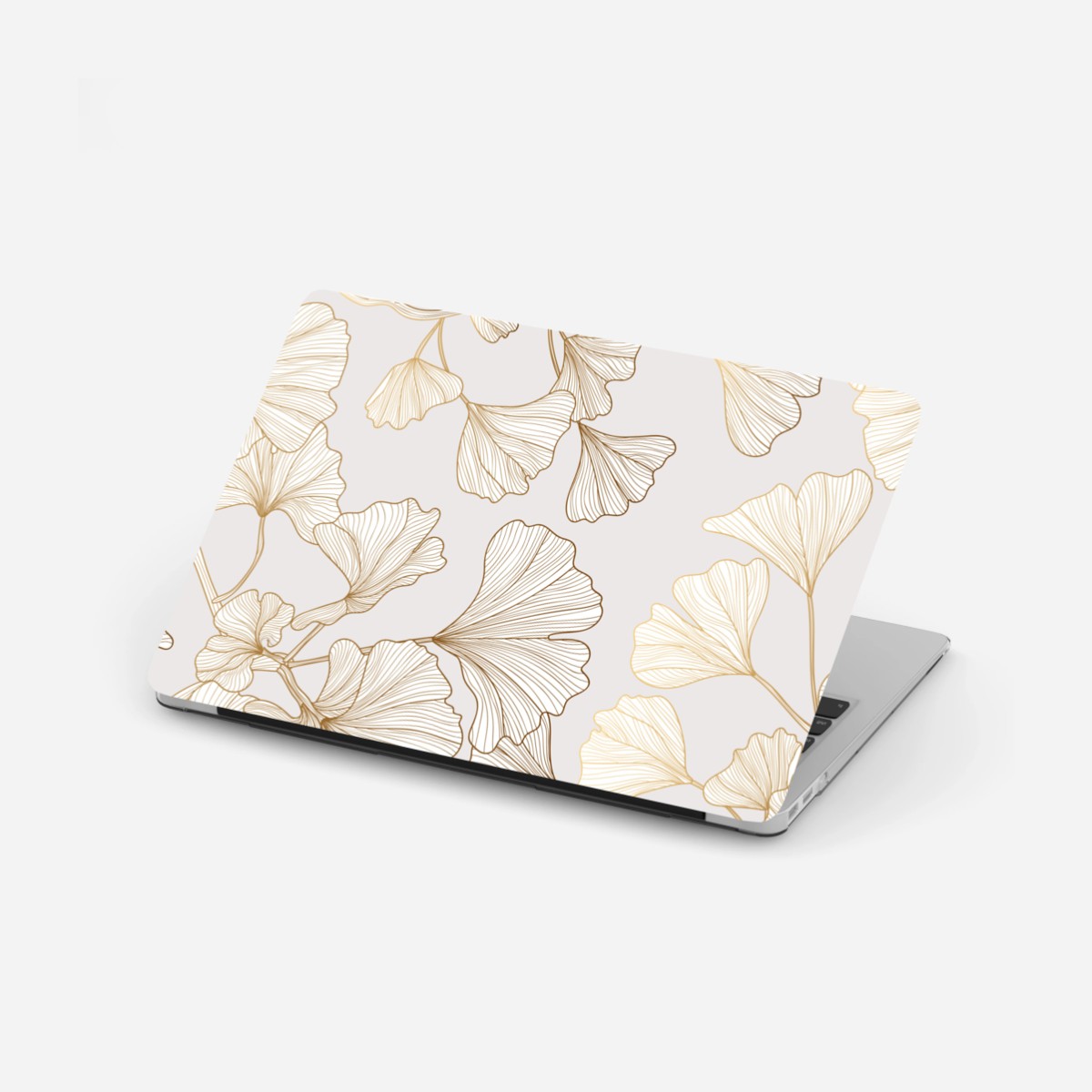 Laptop-Aufkleber feines goldenes ginkgo-blätter muster – Wallnifity®