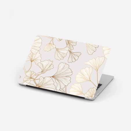 Laptop-Aufkleber feines goldenes ginkgo-blätter muster – Wallnifity®