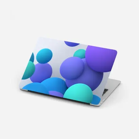 Laptop-Aufkleber bunte schwebende kugeln 3d abstrakt – Wallnifity®