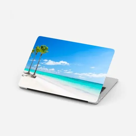 Laptop-Aufkleber tropisches strandpanorama in Punta Cana – Wallnifity®
