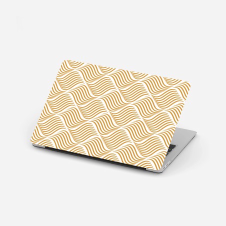 Laptop-Aufkleber goldenes wellenmuster wanddeko – Wallnifity®