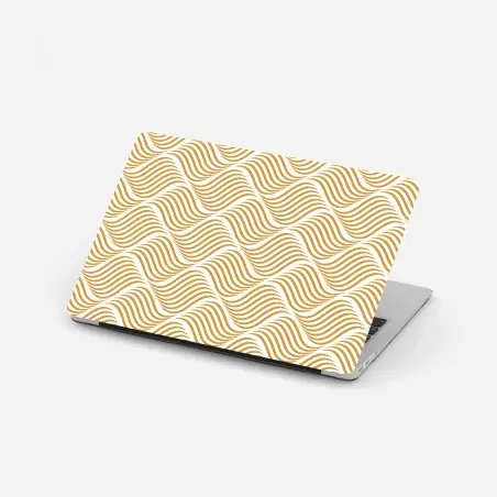 Laptop-Aufkleber goldenes wellenmuster wanddeko – Wallnifity®