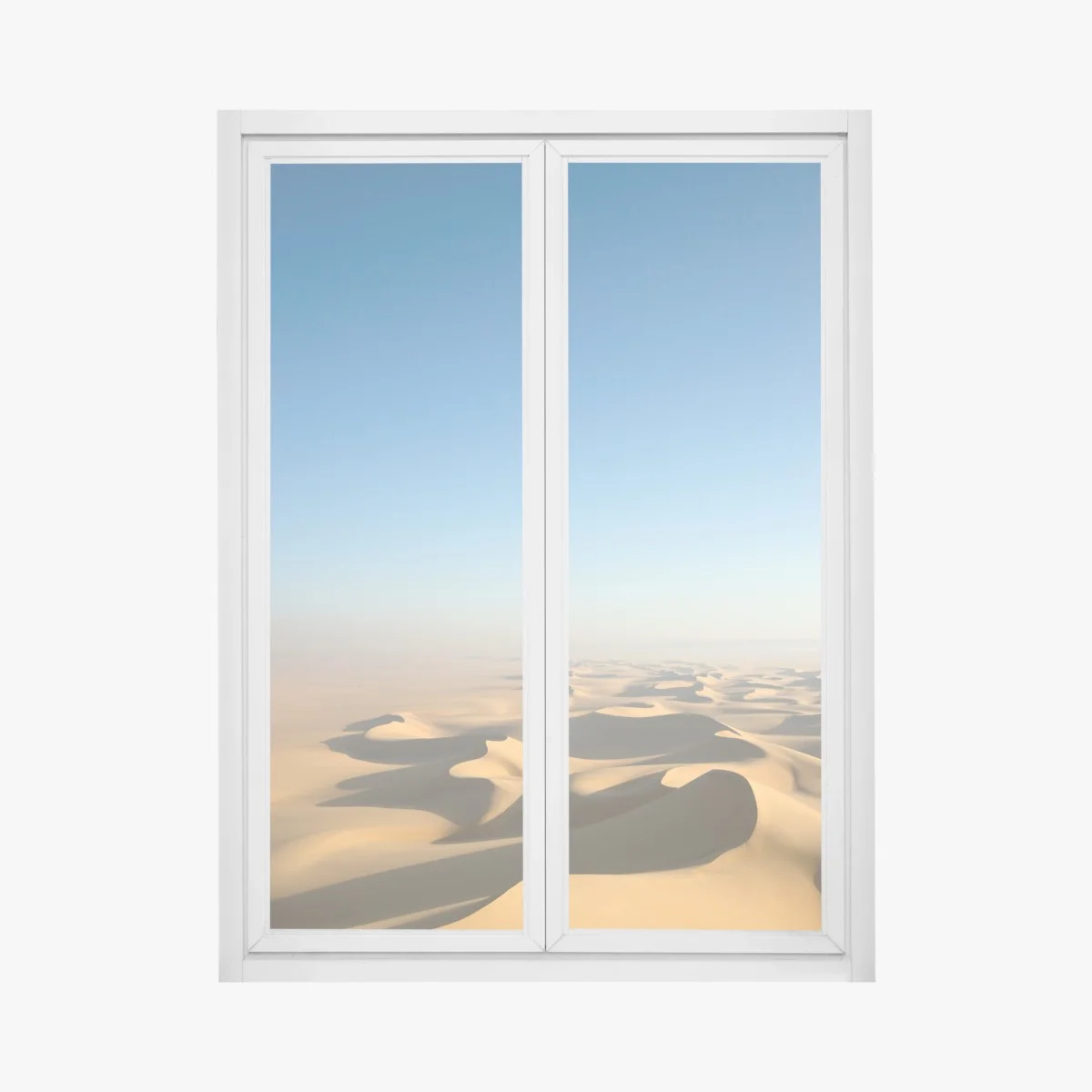 Fensteraufkleber endlose wüstendünen unter blauem himmel – Wallnifity® Fensteraufkleber endlose wüstendünen unter blauem himmel – Wallnifity®