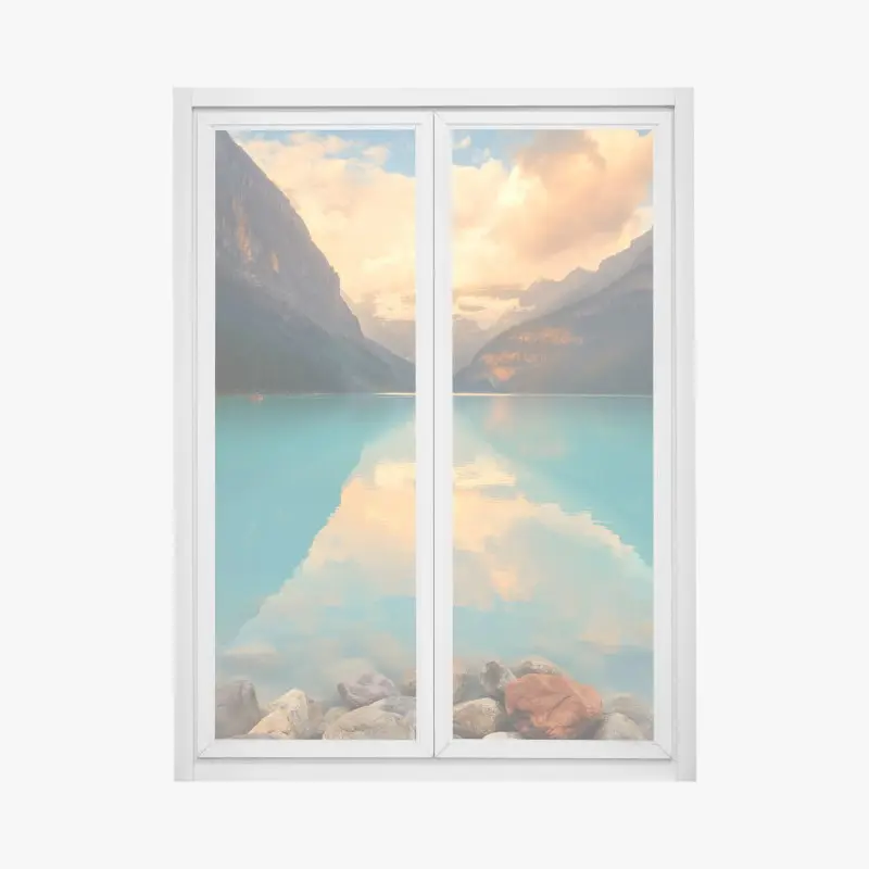 Fensteraufkleber sonnenaufgang über Lake Louise, Banff