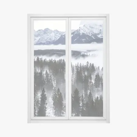 Fensteraufkleber Tatra im winternebel – Wallnifity®