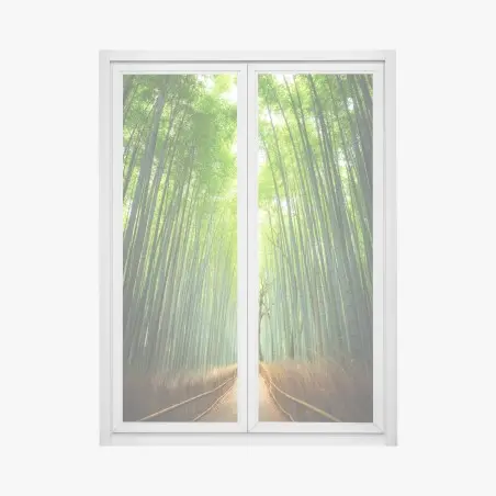 Fensteraufkleber weg durch den bambushain von Arashiyama – Wallnifity®