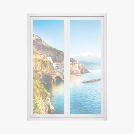 Fensteraufkleber sonnige Amalfiküste – Wallnifity®