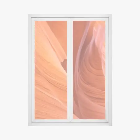 Fensteraufkleber warmer sandstein schlucht abstrakt – Wallnifity®