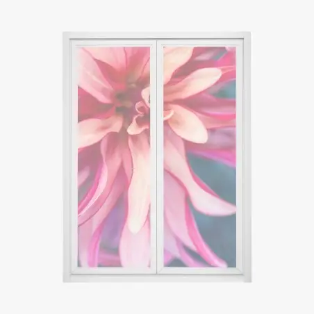 Fensteraufkleber vibrantes rosa blütenmakro – Wallnifity®