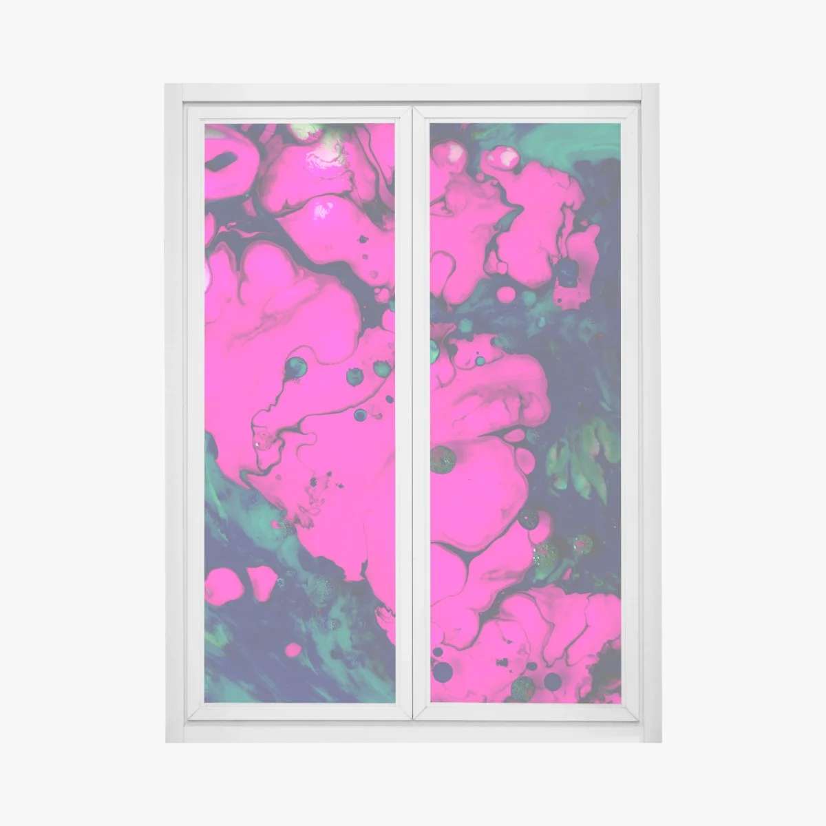 Fensteraufkleber neonpink flüssige abstraktion – Wallnifity® Fensteraufkleber neonpink flüssige abstraktion – Wallnifity®