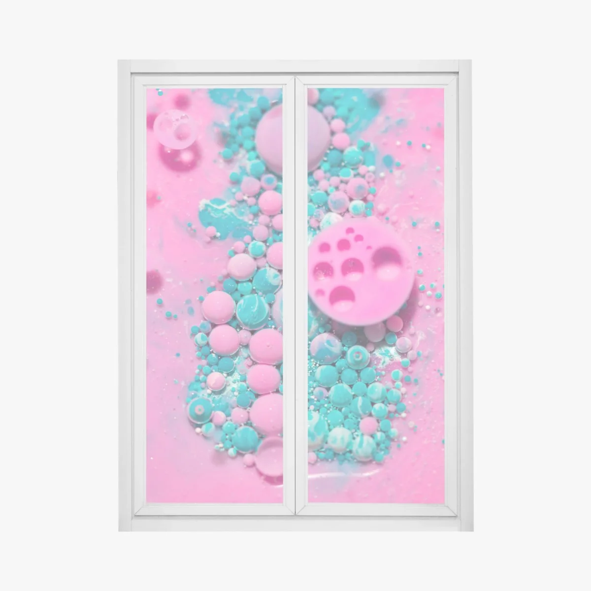 Fensteraufkleber rosa und türkis marmor abstrakt – Wallnifity® Fensteraufkleber rosa und türkis marmor abstrakt – Wallnifity®