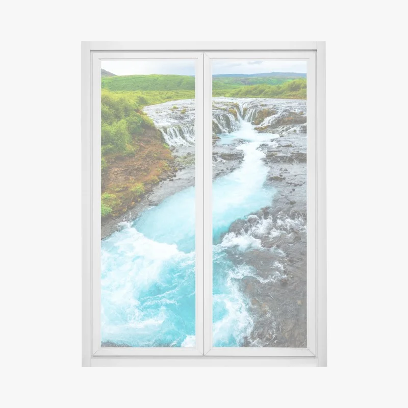 Fensteraufkleber wasserfall Bruarfoss, Island