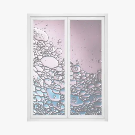 Fensteraufkleber lila abstraktes blasenmuster – Wallnifity®