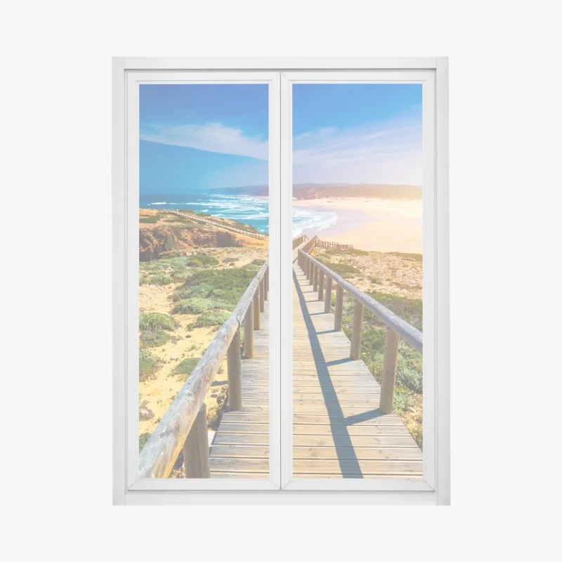 Fensteraufkleber steg zur Praia da Bordeira