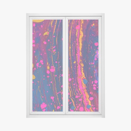Fensteraufkleber neon marmorierte abstrakte wandgrafik – Wallnifity®