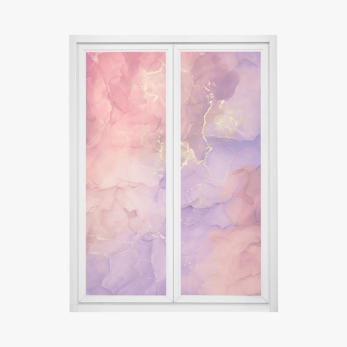 Fensteraufkleber ätherische rosa und lila marmoroptik – Wallnifity®