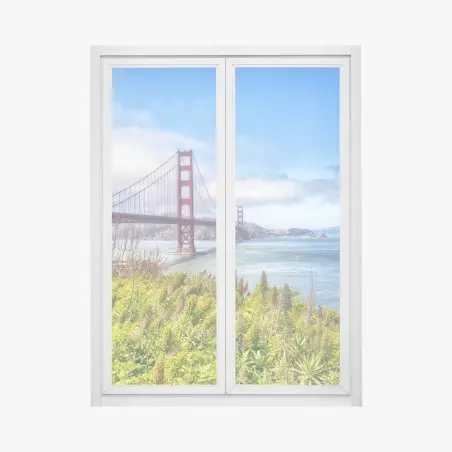 Fensteraufkleber Golden Gate über der Bucht von San Francisco – Wallnifity®