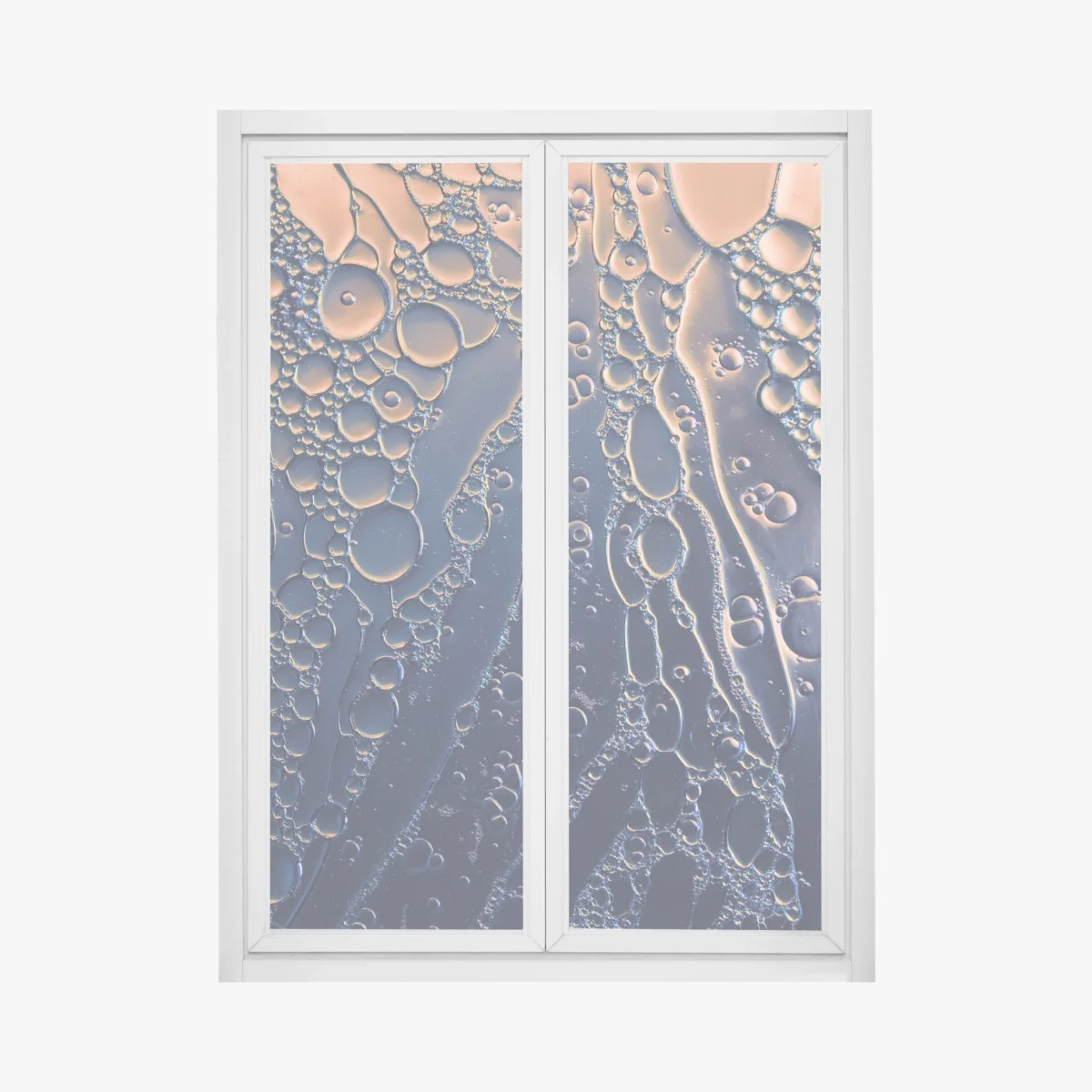 Fensteraufkleber blaue und goldene abstrakte blasen – Wallnifity® Fensteraufkleber blaue und goldene abstrakte blasen – Wallnifity®