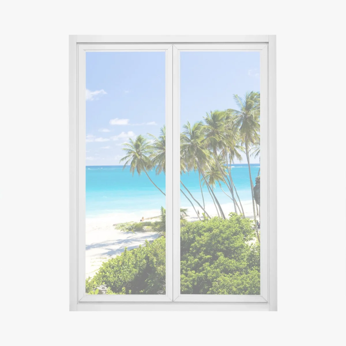 Fensteraufkleber Bottom Bay palmenstrand, Barbados – Wallnifity® Fensteraufkleber Bottom Bay palmenstrand, Barbados – Wallnifity®