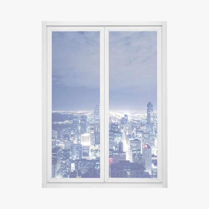 Fensteraufkleber Chicago nächtliche skyline panorama