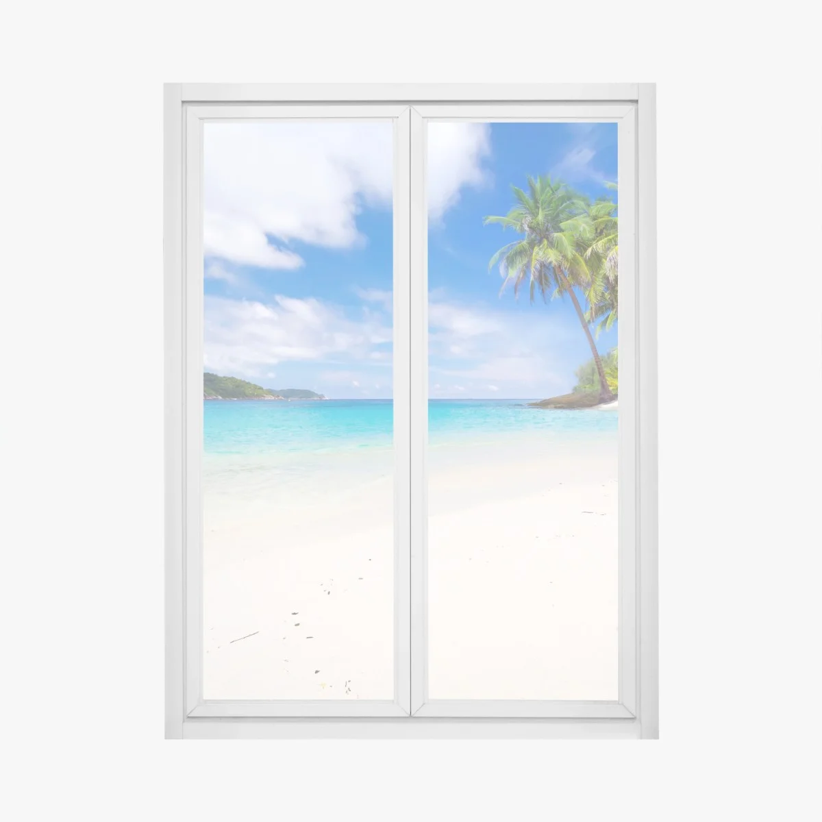 Fensteraufkleber tropischer türkisstrand – Wallnifity® Fensteraufkleber tropischer türkisstrand – Wallnifity®