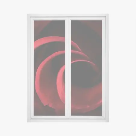 Fensteraufkleber spirale aus tiefroten rosenblättern – Wallnifity®