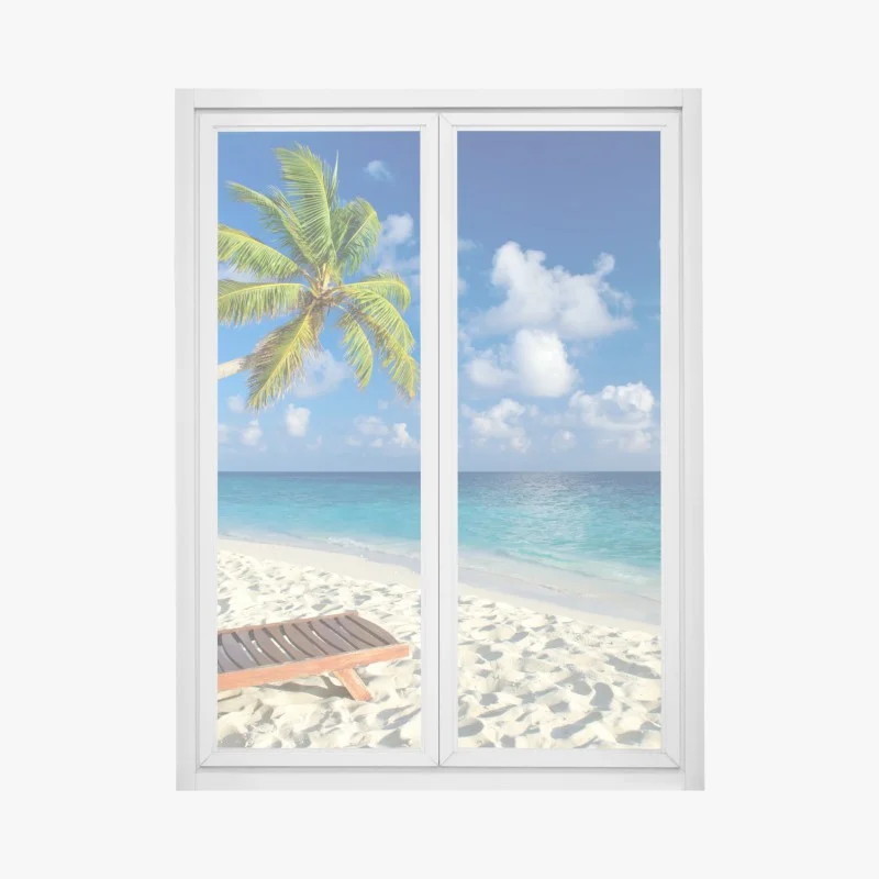 Fensteraufkleber tropischer strand auf den Malediven