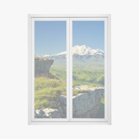 Fensteraufkleber majestätischer Elbrus am morgen – Wallnifity®