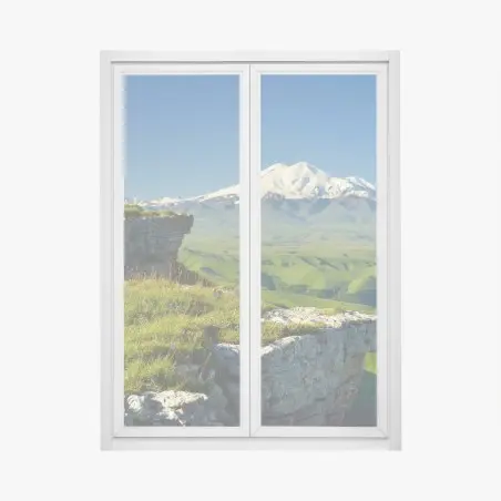 Fensteraufkleber majestätischer Elbrus am morgen – Wallnifity®