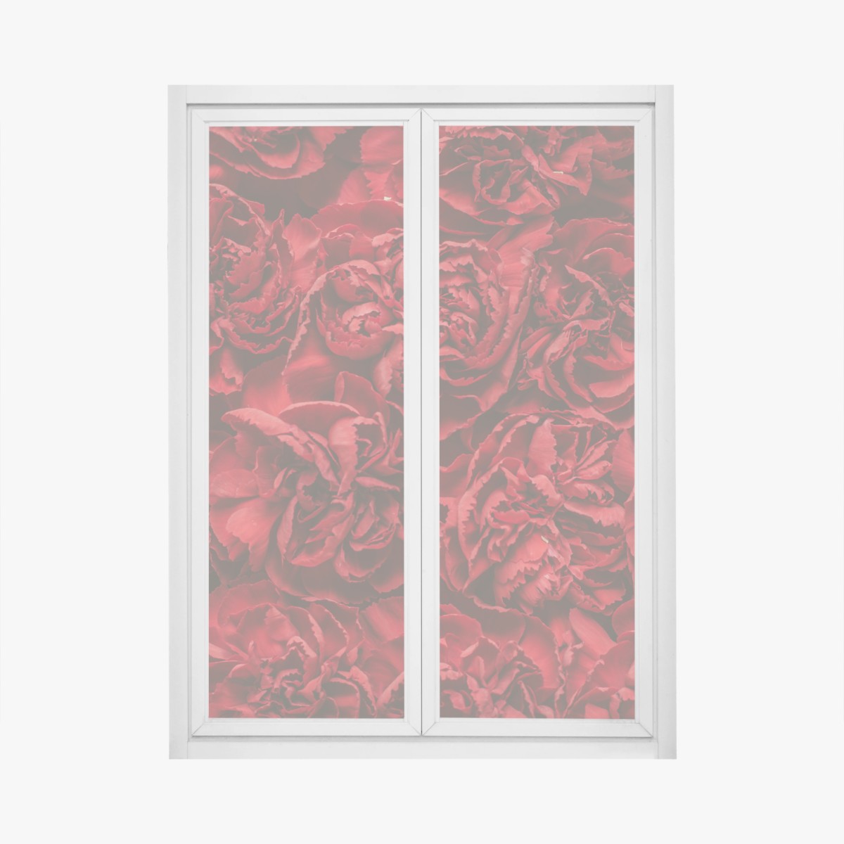 Fensteraufkleber vintage rote nelken blumenmuster – Wallnifity®