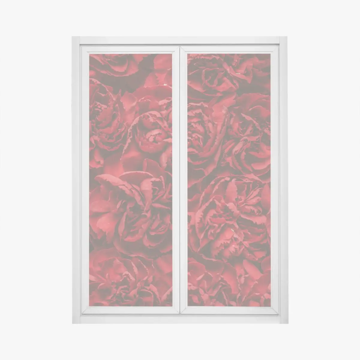 Fensteraufkleber vintage rote nelken blumenmuster – Wallnifity®