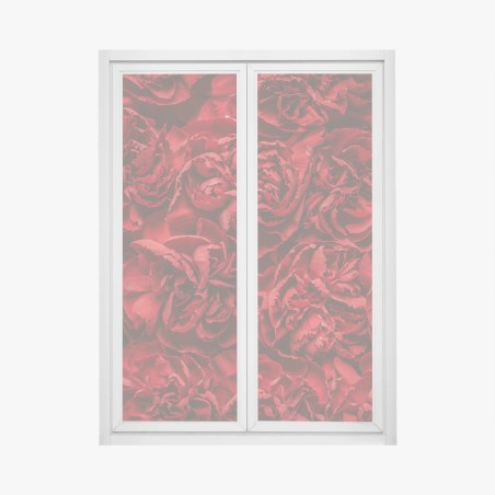 Fensteraufkleber vintage rote nelken blumenmuster – Wallnifity®