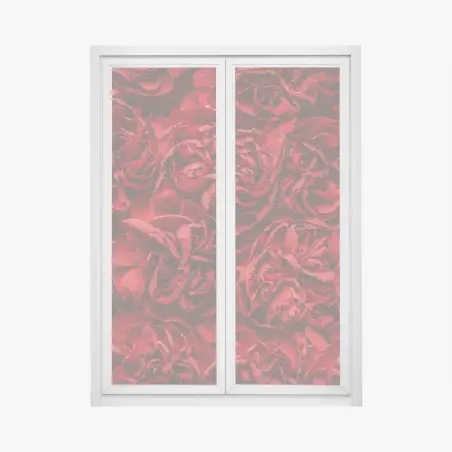 Fensteraufkleber vintage rote nelken blumenmuster – Wallnifity®