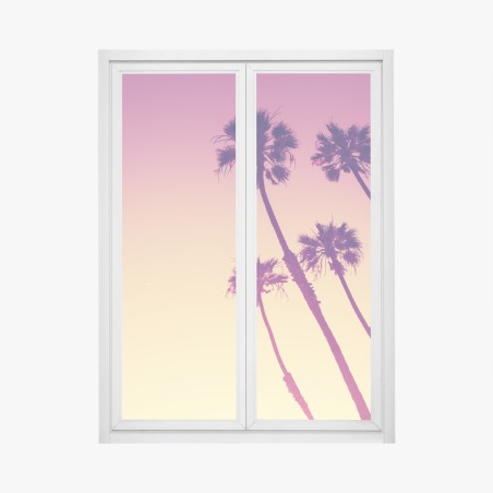 Fensteraufkleber kalifornische palmen bei Sunset Cliffs – Wallnifity®