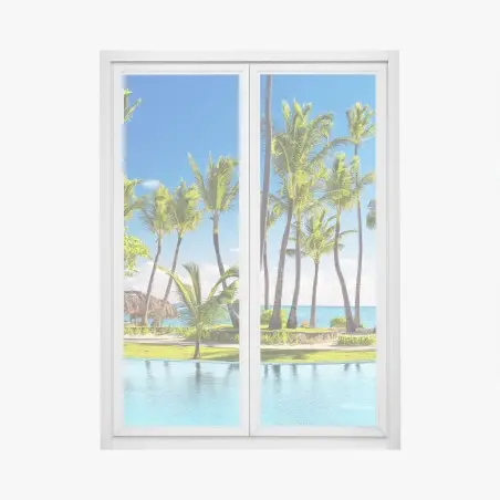 Fensteraufkleber tropisches strandparadies in Punta Cana – Wallnifity®
