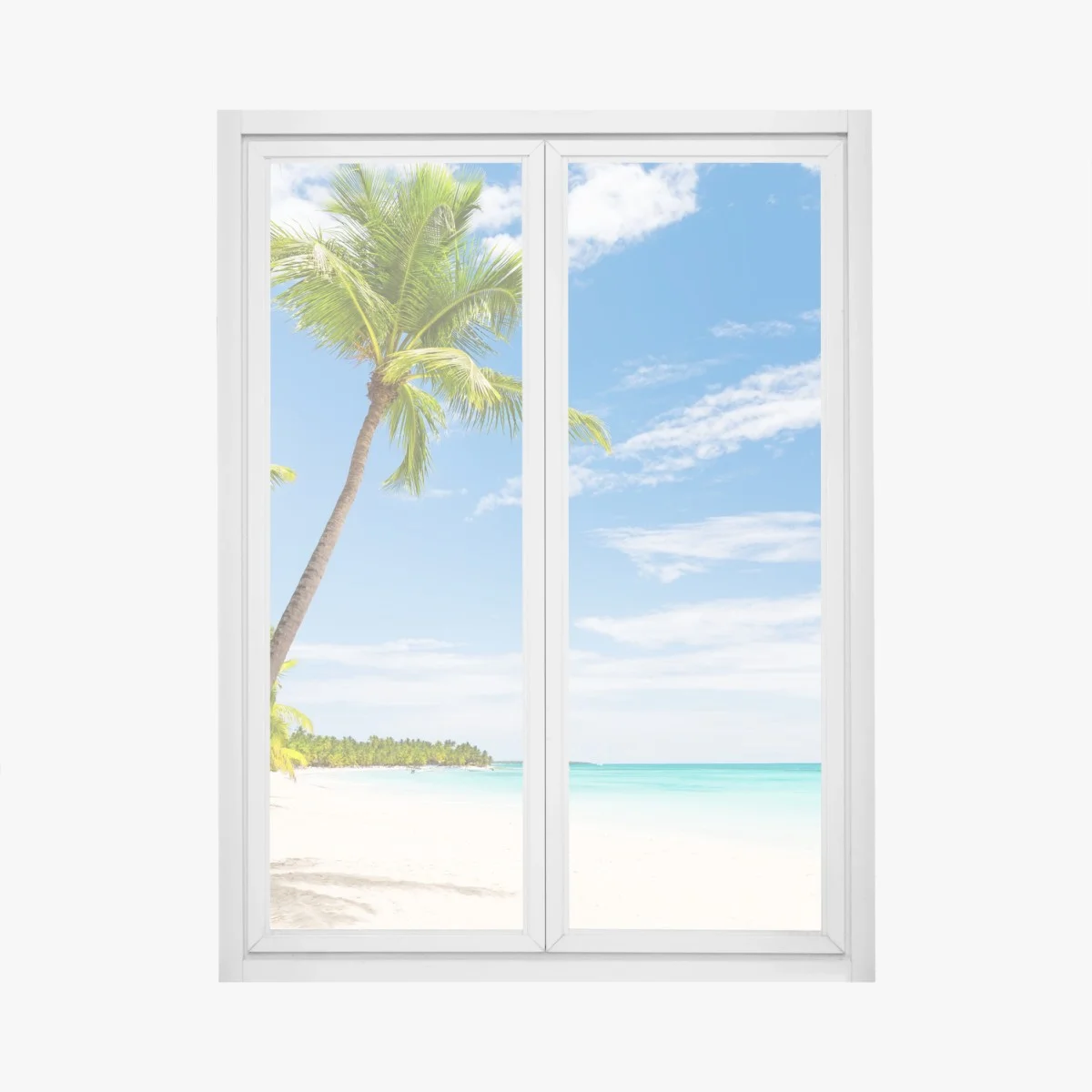 Fensteraufkleber palmenstrand in Punta Cana – Wallnifity® Fensteraufkleber palmenstrand in Punta Cana – Wallnifity®