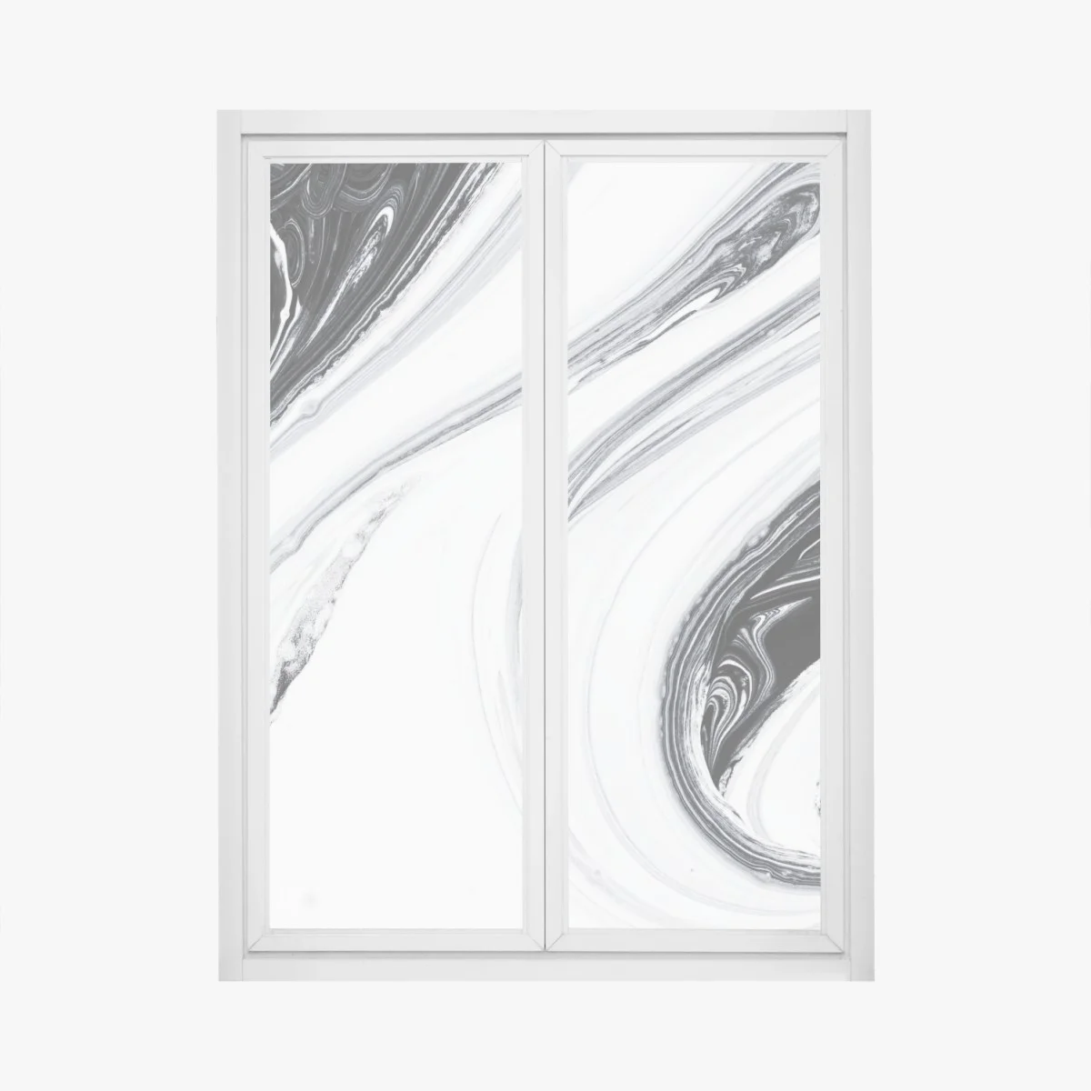Fensteraufkleber monochromer marmorswirbel – Wallnifity® Fensteraufkleber monochromer marmorswirbel – Wallnifity®