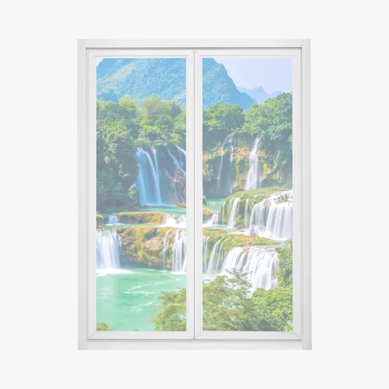 Fensteraufkleber smaragdgrüne kaskaden
