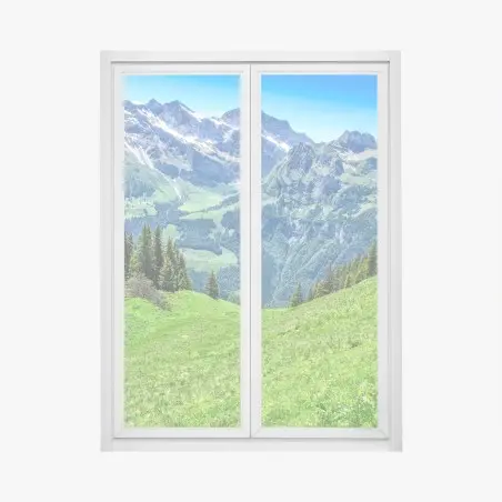 Fensteraufkleber alpine panorama über Engelberg, Schweiz – Wallnifity®