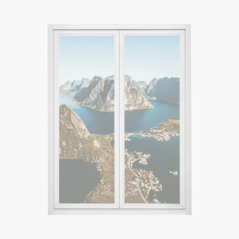Fensteraufkleber majestätische fjordlandschaft