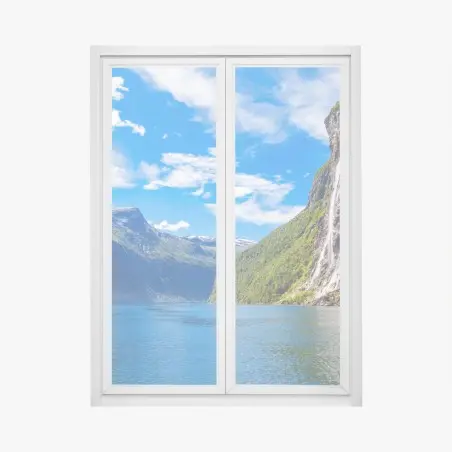 Fensteraufkleber seven sisters wasserfall am Geirangerfjord – Wallnifity®