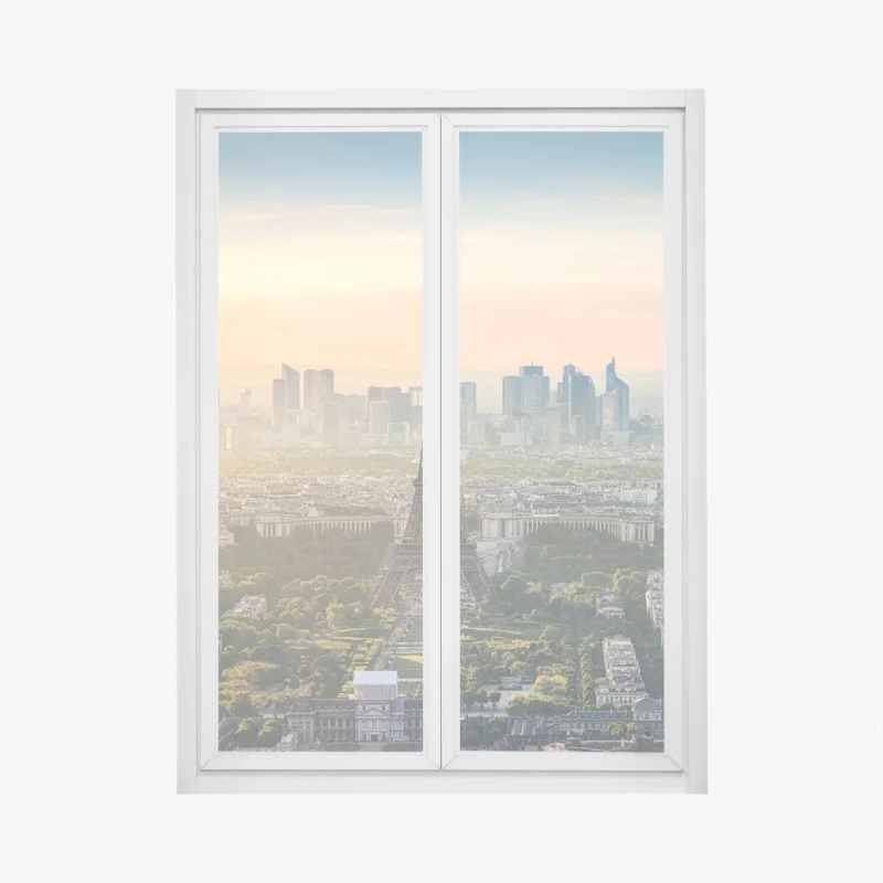 Fensteraufkleber Paris stadtbild bei sonnenuntergang mit dem Eiffelturm