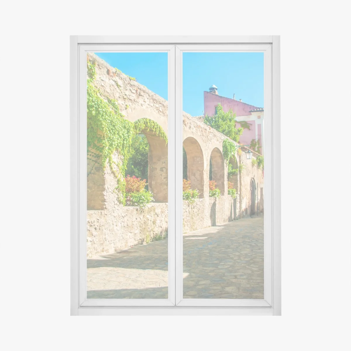 Fensteraufkleber sonnige bögen in Ravello – Wallnifity® Fensteraufkleber sonnige bögen in Ravello – Wallnifity®