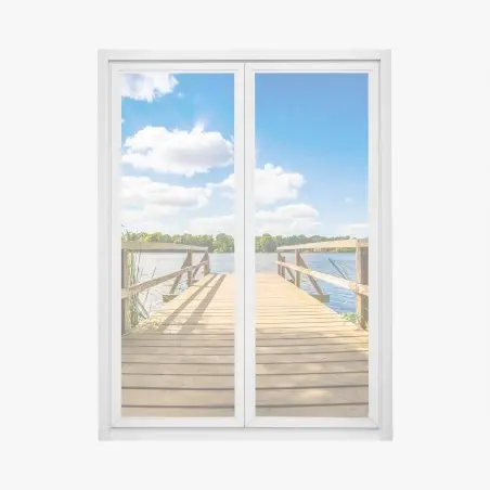 Fensteraufkleber sonniger steg am see – Wallnifity®